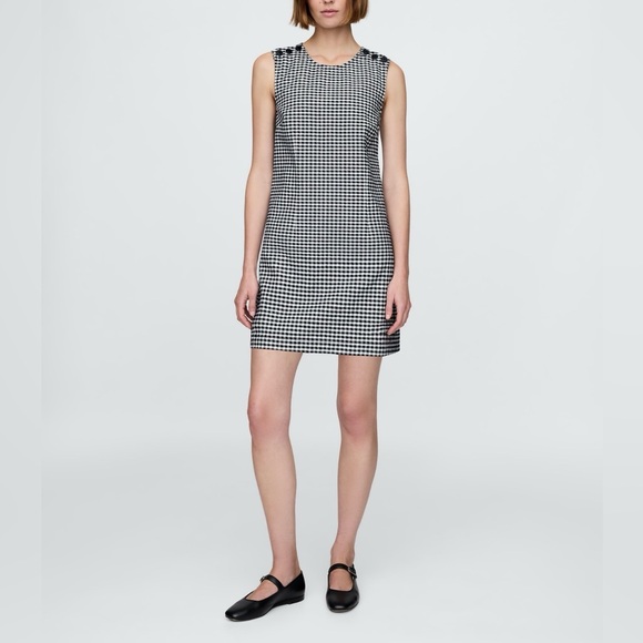 GAP DOEN Gingham Denim mini Dress size 4 - Picture 1 of 5